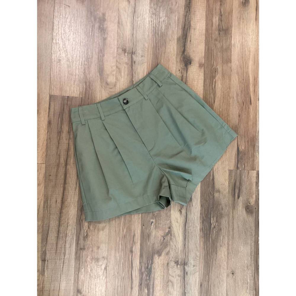 NEW MITTOSHOP women's pleated short in olive green